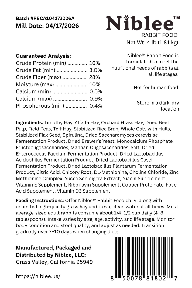 Rabbit Food | Small-Batch, Lab Tested, Never Warehoused
